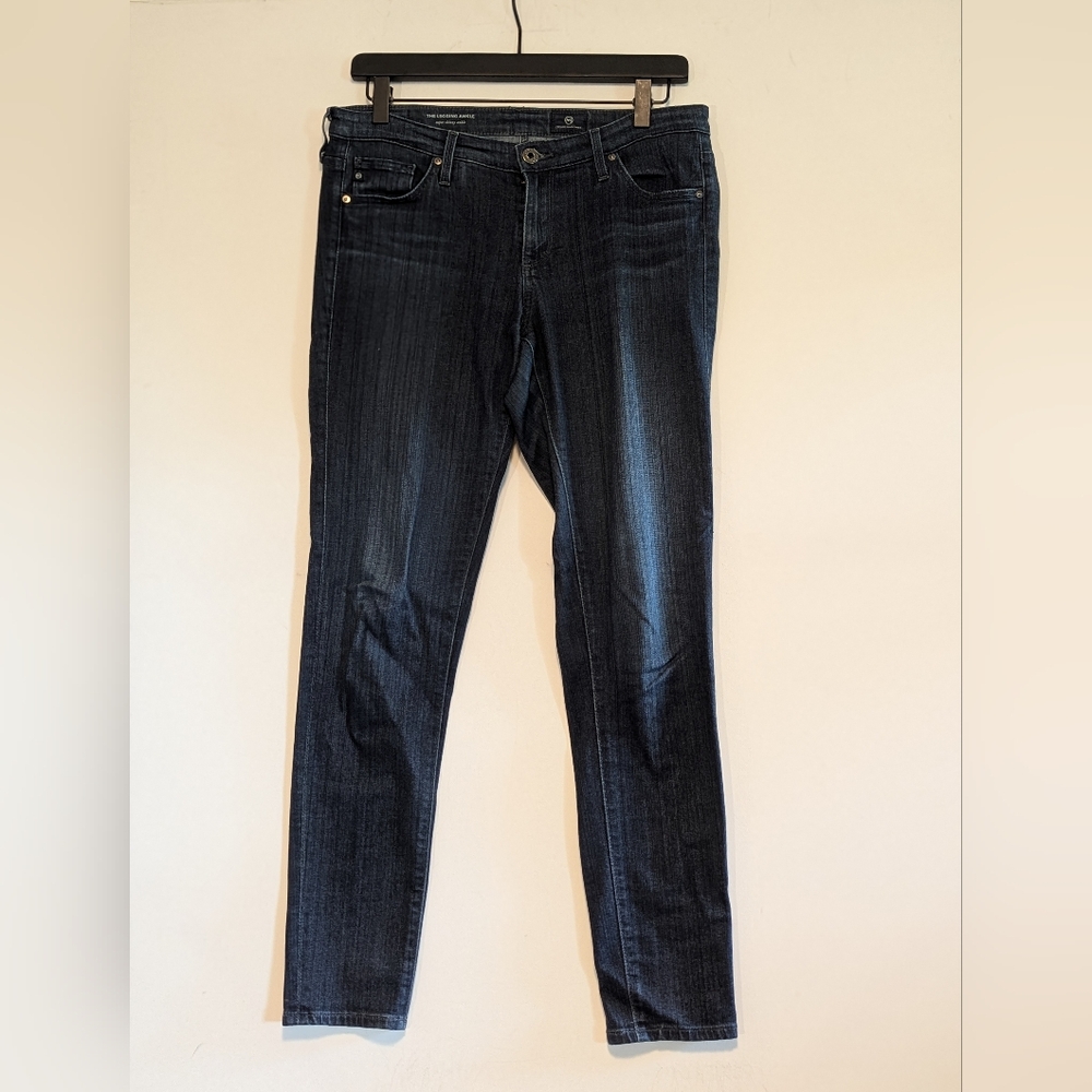 AG Adriano Goldschmied Indigo Womens Super Skinny Jeans Legging Ankle Great Used